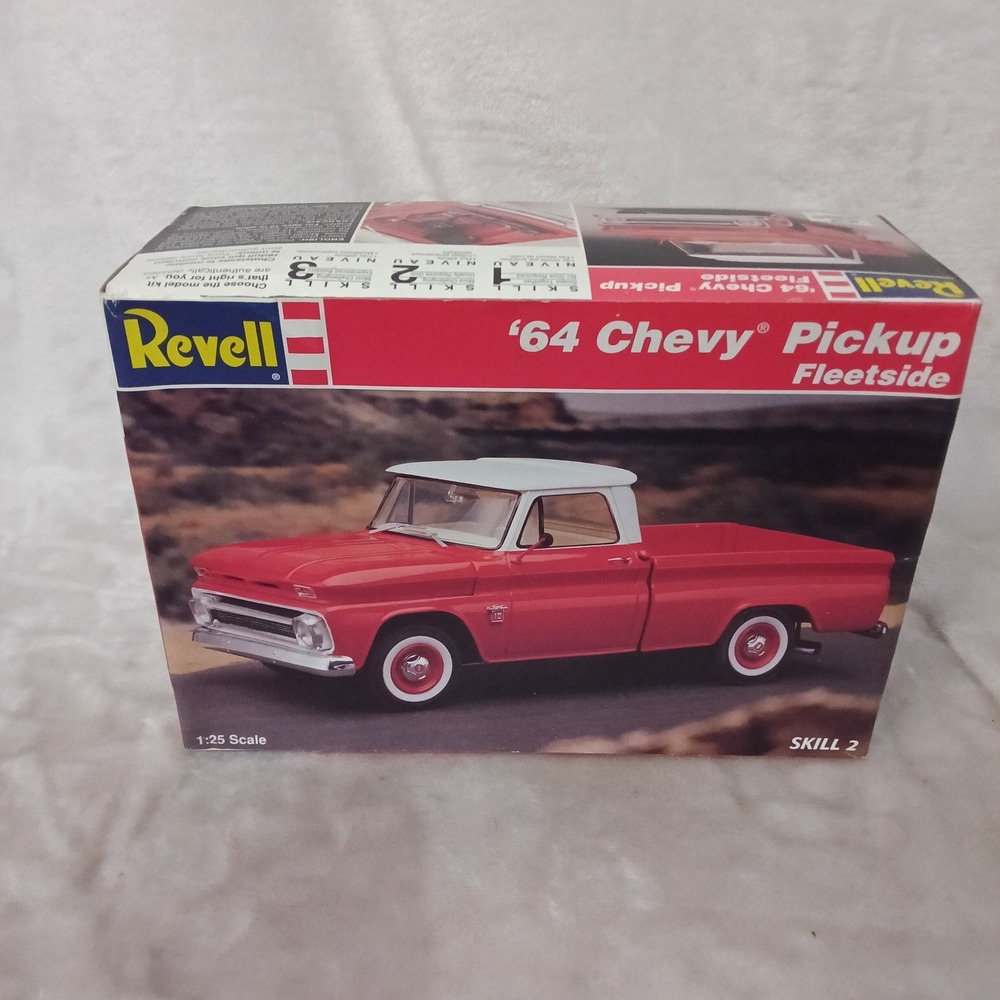 Revell 64 Chevy Pickup Fleetside 1:25 Scale Model Kit 7613 Skill 2 1964 Chevy